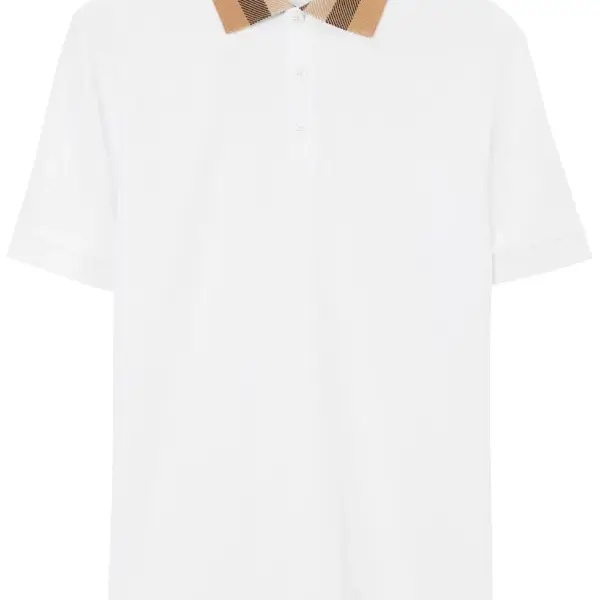 New Season Burberry Vintage check print-detail polo shirt